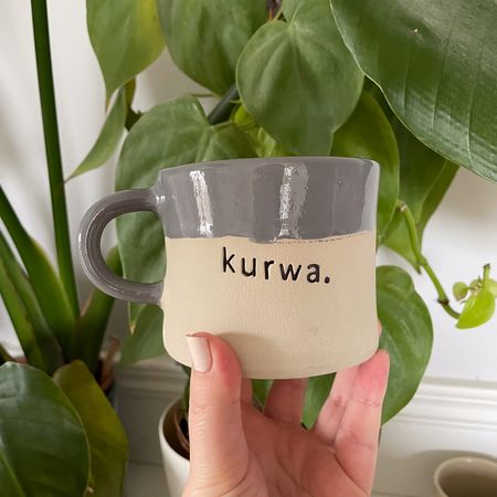 Kubek „KURWA.” (szary)  - 300 ml