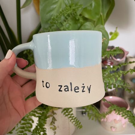 Kubek ceramiczny „To zależy” – ręcznie robiony kubek na prezent - 350 ml