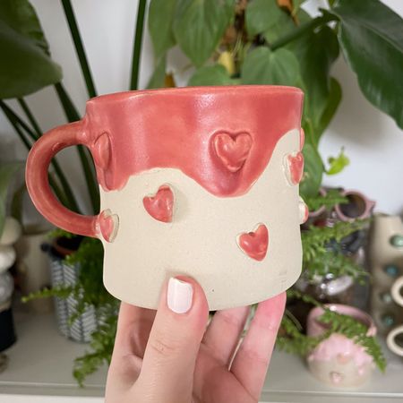 Kubek w serduszka – satynowy - 350 ml