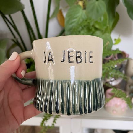 Kubek „JA JEBIE” – zielony z fakturą - 350 ml