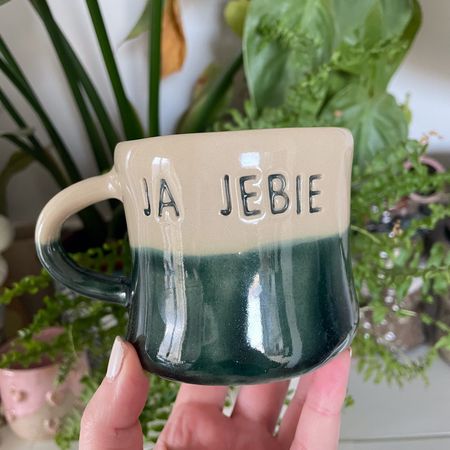 Kubek „Ja Jebię” - 250 ml, ciemna zieleń - 250 ml