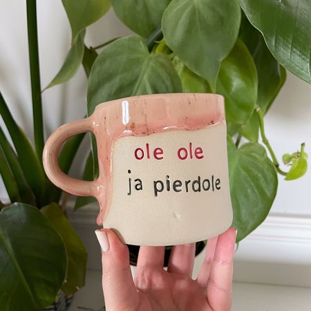 Kubek „OLE OLE JA PIERDOLE” - 350 ml - przypieczony