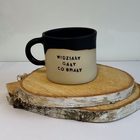 „Widziały gały co brały” – czarny, matowy, 350 ml