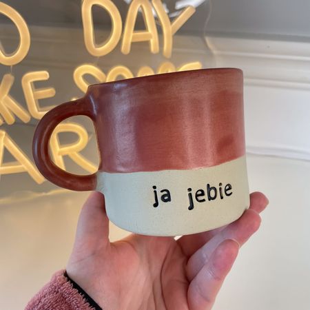 Kubek „Ja Jebie” – 350 ml, matowy róż