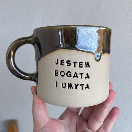 Kubek „Jestem bogata i umyta” - 350 ml