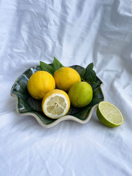 Miska „Leśna Muza” – zielona fala z koronkową duszą, śr: 23 cm