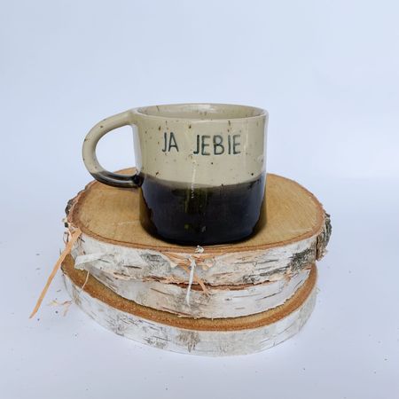 Kubek „Ja jebek” – 200ml - dziurki w szkliwie