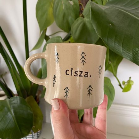 Kubek „CISZA.” – ręcznie robiony kubek z motywem lasu - 250 ml