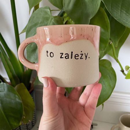 Kubek „TO ZALEŻY” (różowy) - 300 ml