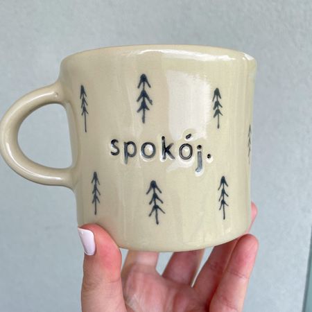 Kubek ceramiczny „Spokój.” - 350 ml 